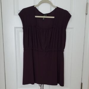 Olivia Paige 🌻 Deep Purple Tiered Women's Top 2X